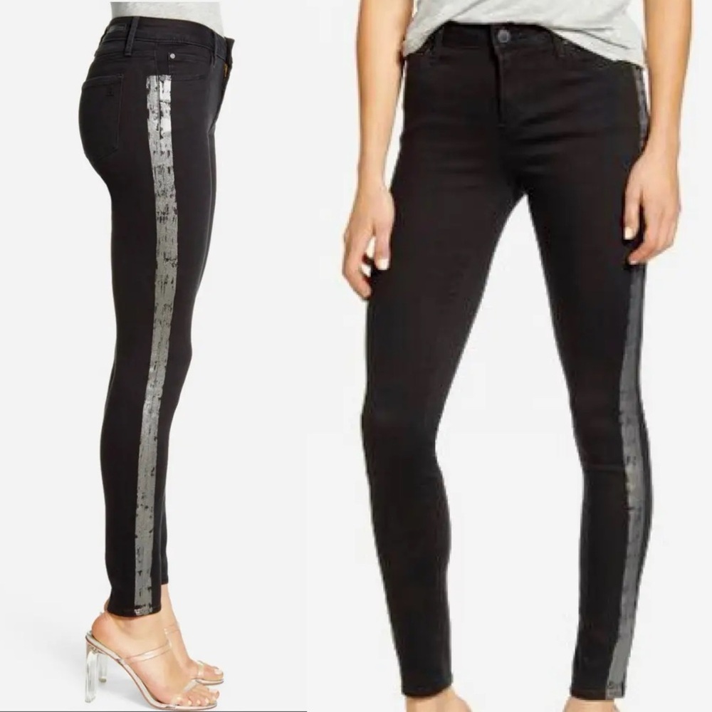 DL1961 Black Farrow Ankle High Rise Instascuplt Skinny Roosevelt Jeans size 25